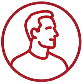 Male profile icon illustration