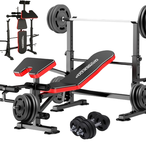 All in One Weight Bench Set for Home Gym