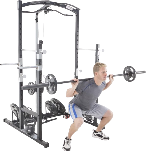 Strength Training Home Gym Cage with Pulley System