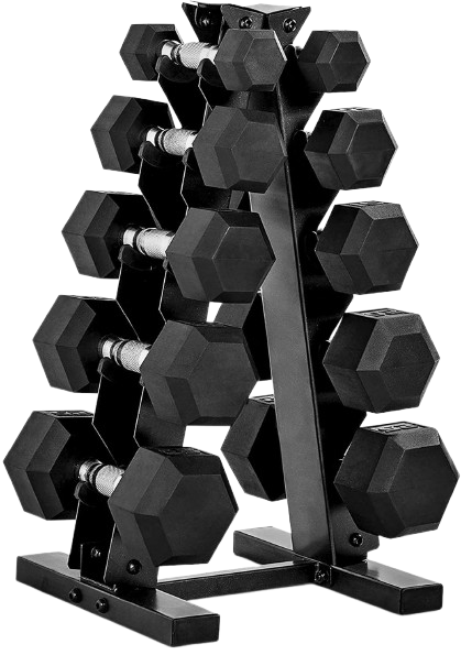 Barbell Rubber Coated Dumbbell Weight Set